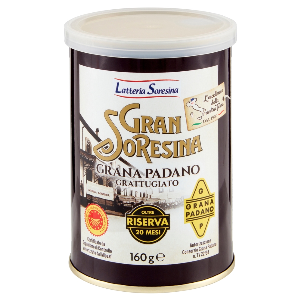 Gran Soresina Grana Padano DOP Grattugiato Riserva Oltre 20 Mesi 160 g